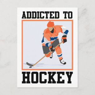 Addicted To Hockey Postcard