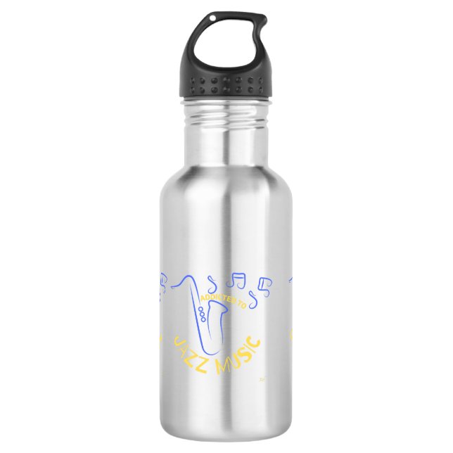 Addicted to Jazz Music  532 Ml Water Bottle (Front)