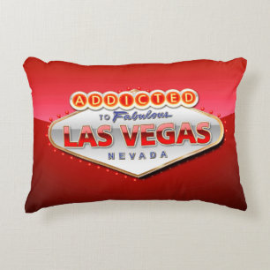 Addicted to Las Vegas, Nevada Funny Sign Decorative Cushion