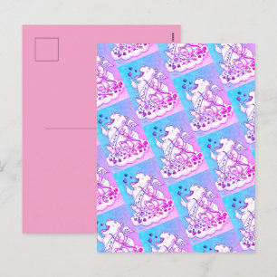 ADDICTED TO LOVE FUNNY BABY CUPID, CHOCOLATE CANDY HOLIDAY POSTCARD