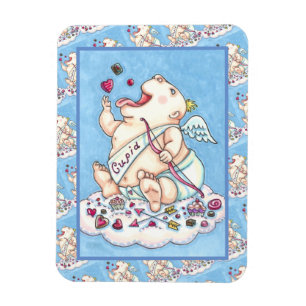 ADDICTED TO LOVE FUNNY BABY CUPID, CHOCOLATE CANDY MAGNET