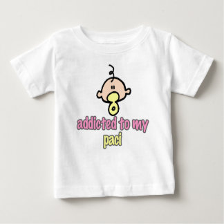 Addicted to my paci (girl) baby T-Shirt