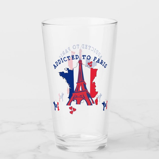 ADDICTED TO PARIS Monogram Glass (Front)