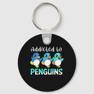Addicted To Penguins Key Ring