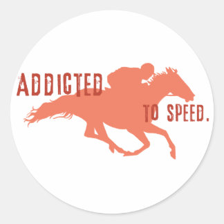 Addicted to Speed Classic Round Sticker
