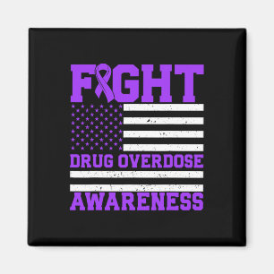 Addiction Awareness Usa Flag America Overdose Awar Magnet