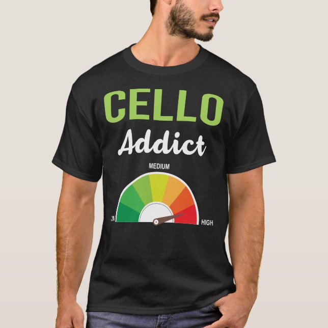 Addiction Cello Cellist T-Shirt (Front)