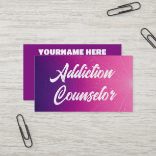 Addiction Counsellor Business Card