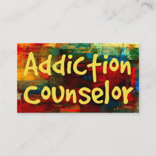 Addiction Counsellor in Paint Business Card