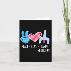 Addiction Counsellor Recovery Peace Love Harm Redu Card