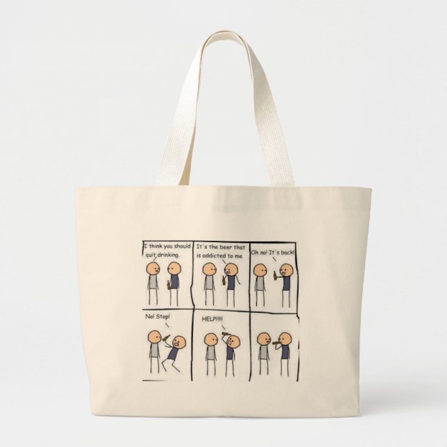 addiction large tote bag (Front)