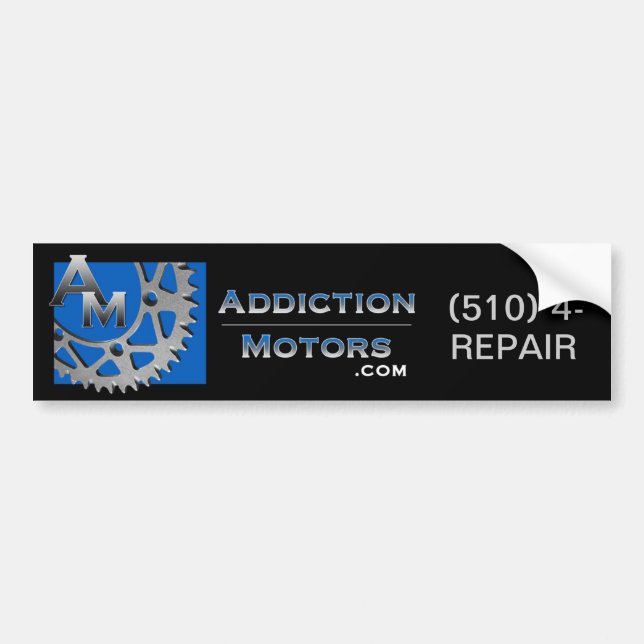 Addiction Motors Bumper Sticker (Front)