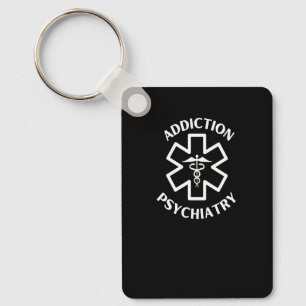 Addiction Psychiatry Doctor Nurse Medical Caduceus Key Ring