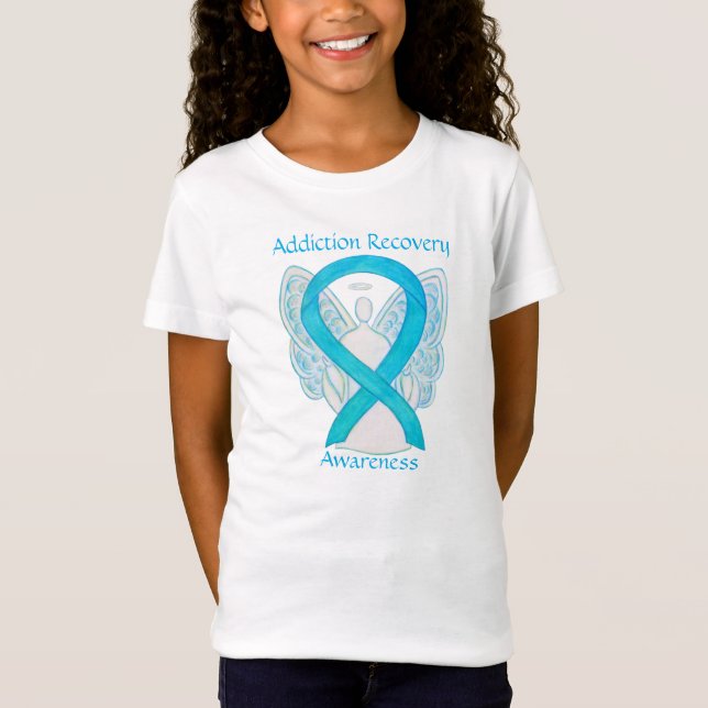 Addiction Recovery Awareness Ribbon Angel Shirt (Front)