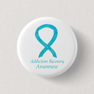 Addiction Recovery Awareness Ribbon Custom Pin