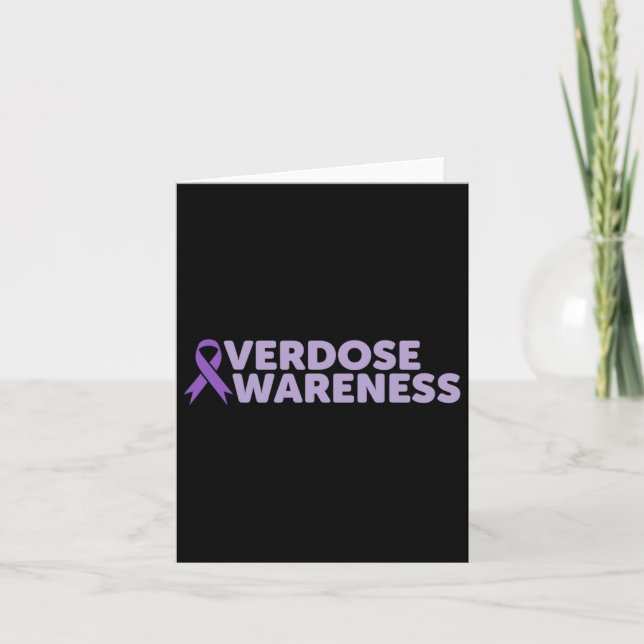 Addiction Recovery Overdose Awareness  Card (Front)