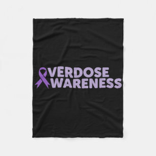Addiction Recovery Overdose Awareness Fleece Blanket