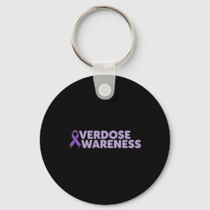 Addiction Recovery Overdose Awareness Key Ring