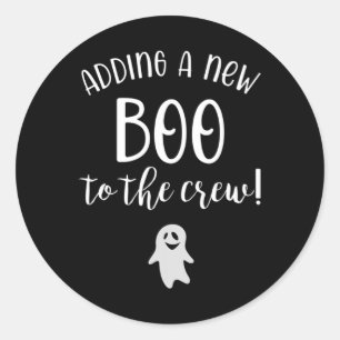 Adding A New Boo To The Crew Halloween Pregnancy  Classic Round Sticker