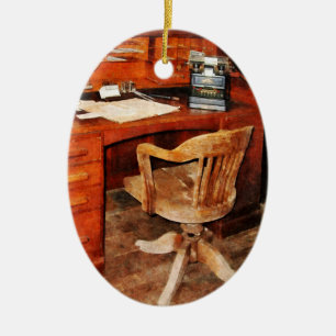 Adding Machine Ceramic Tree Decoration