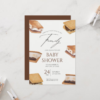 Adding s’more love to our family baby shower  invitation