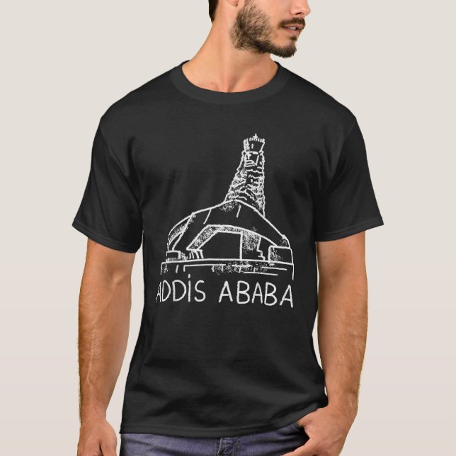 Addis Ababa city white  Tee (Front)