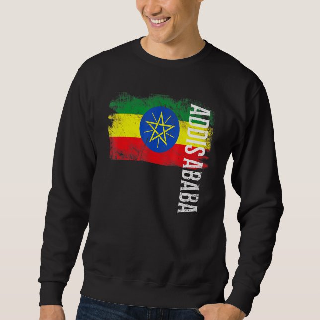 Addis Ababa Ethiopia Flag For Ethiopians Men Women Sweatshirt (Front)