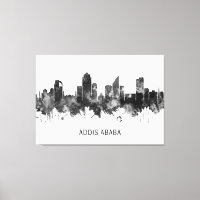 Addis Ababa Ethiopia skyline BW