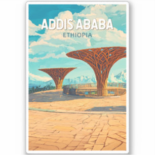 Addis Ababa Ethiopia Travel Art Vintage