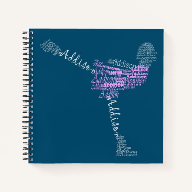 Addison Ice Skater Figure Skater Notebook (Front)