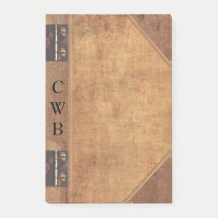 Addison Old Book Cool Monogram Post-it Notes