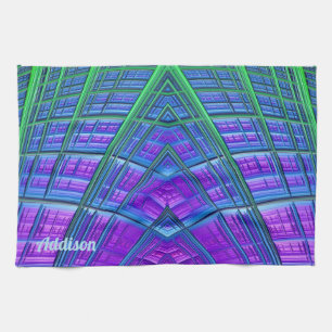 ADDISON ~ Purple Green Blue ~ ORIGINAL Kitchen Tea Towel