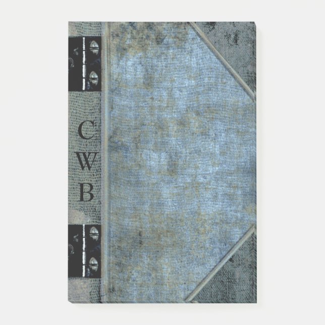 Addison Scout Old Book Cool Monogram Post-it Notes (Front)