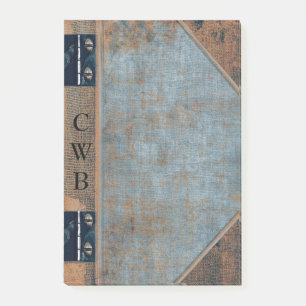 Addison Spencer Old Book Cool Monogram Post-it Notes