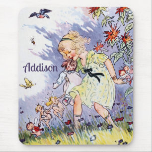 ADDISON ~ Vintage art ~ Johnny Gruelle ~ Fairies Mouse Pad