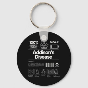 Addisons Disease Awareness Adrenal Chaos Illness Key Ring