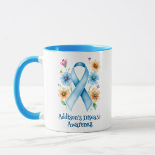 Addison's Disease Awareness   Blue Ribbon Mug