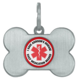 Addison's Disease Medical Alert Pet Tag