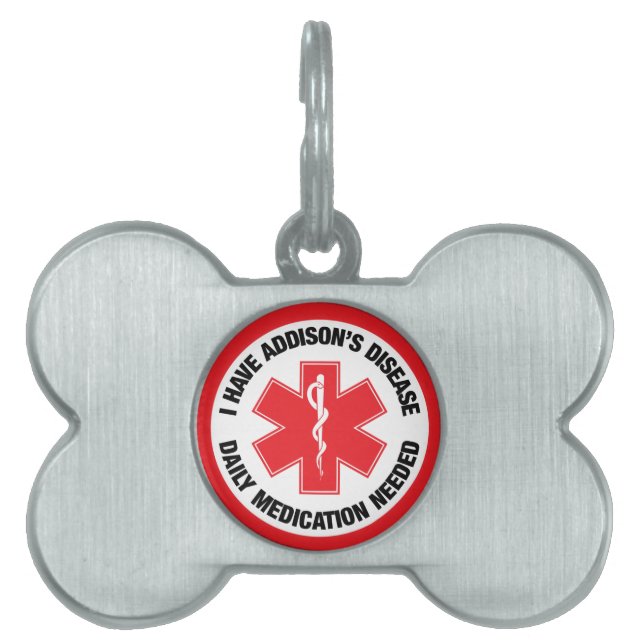 Addison's Disease Medical Alert Pet Tag (Front)