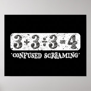 Addition Division Subtraction Equals Poster