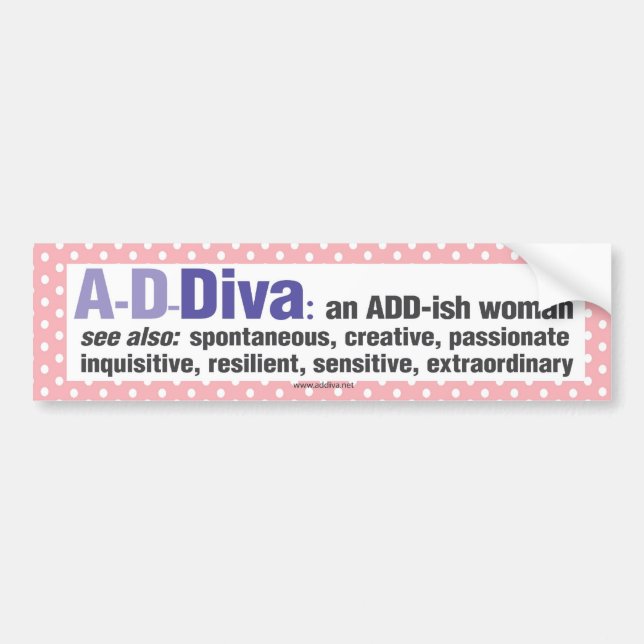 ADDiva bumper sticker - peach (Front)