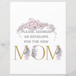 Address an Envelope Sign Botanical Baby Shower 
