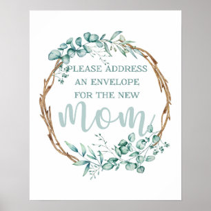 Address and Envelope Baby Shower Sign