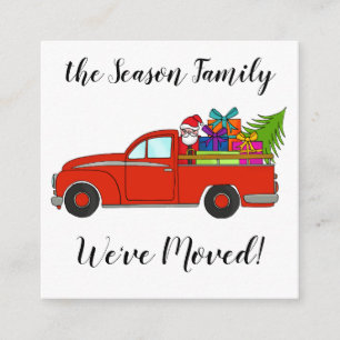 Address Announcement, Christmas car and gifts Enclosure Card