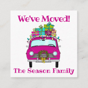 Address Announcement Purple Car Christmas Gifts