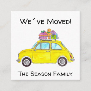 Address Announcement Retro Fiat 500 Christmas