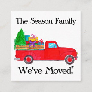 Address Announcement Retro Pickup Christmas