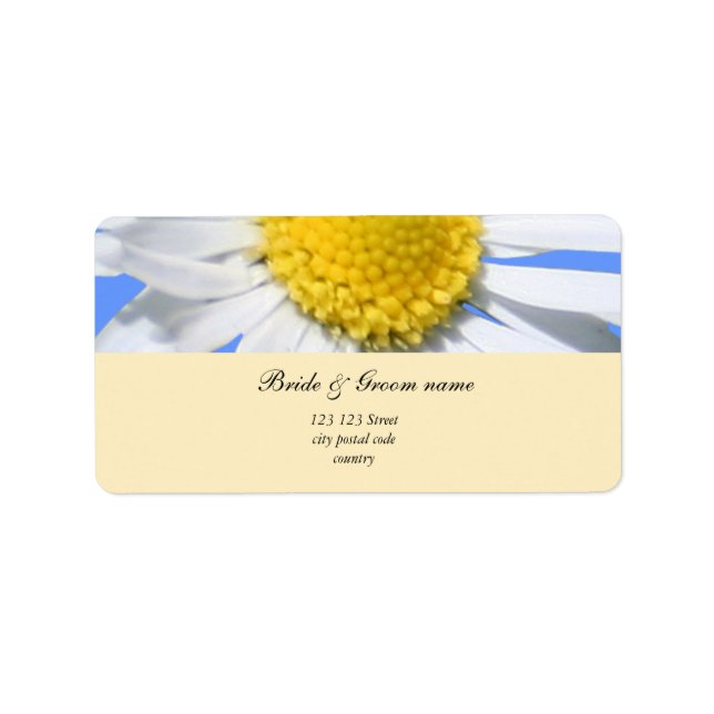 address label, daisy fflower label (Front)
