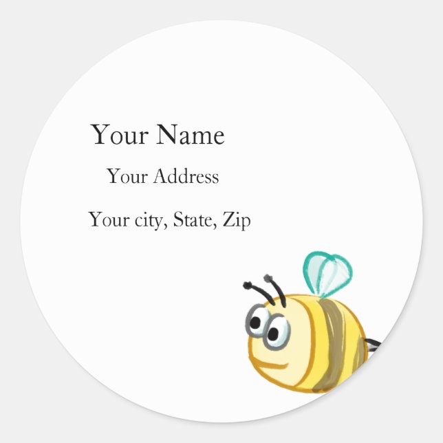Address Label - Eager Bee (Front)