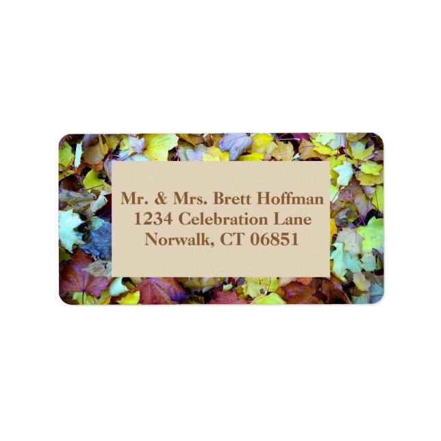 Address Label for Fall Leaves Collection (Front)